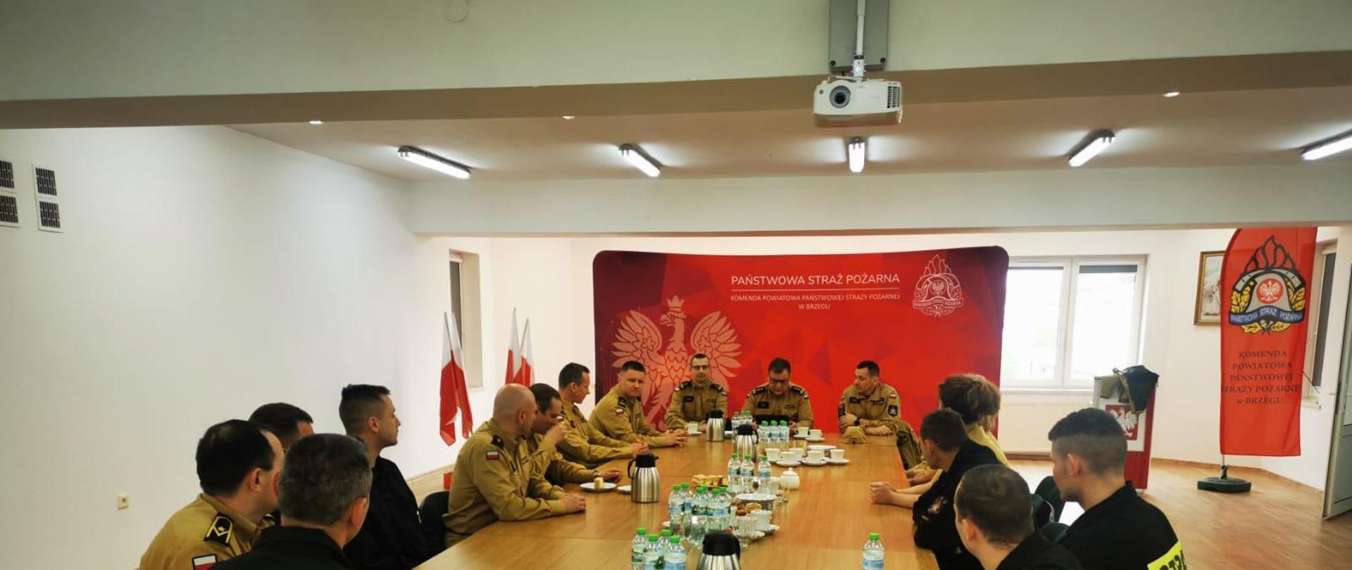 Spotkanie OKW z funkcjonariuszami KP PSP Brzeg 