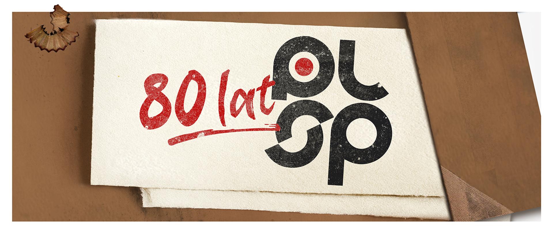 jubileuszowa wersja logo PLSO z dopiskiem 80 lat