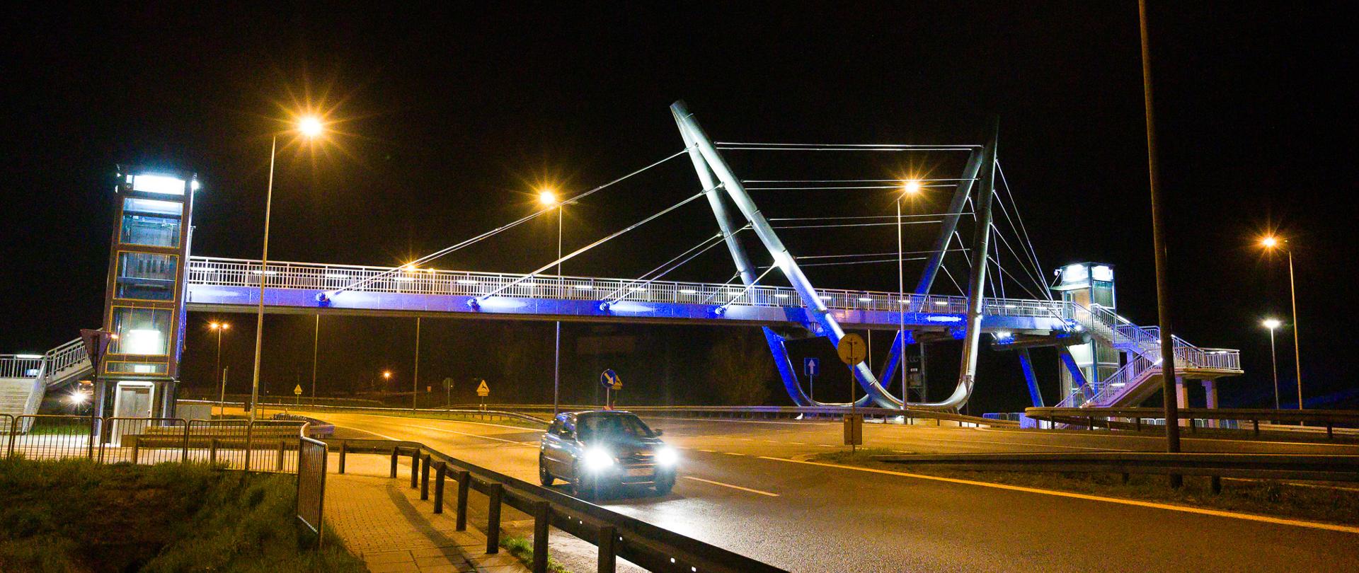 DK7 kładka dla pieszych w Głogoczowie