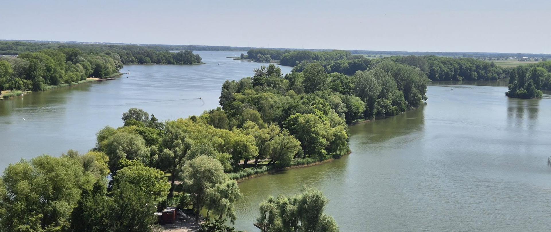 Jezioro Gopło z lotu ptaka 