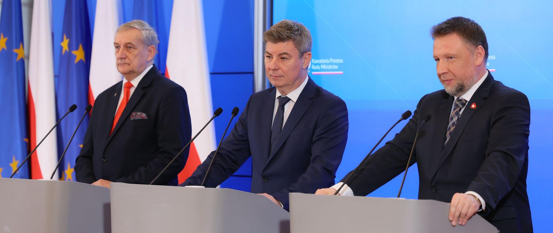 Konferencja Prasowa Min. Jana Grabca, Min. Marcina Kierwińskiego oraz Wicemin. Wiesława Szczepańskiego