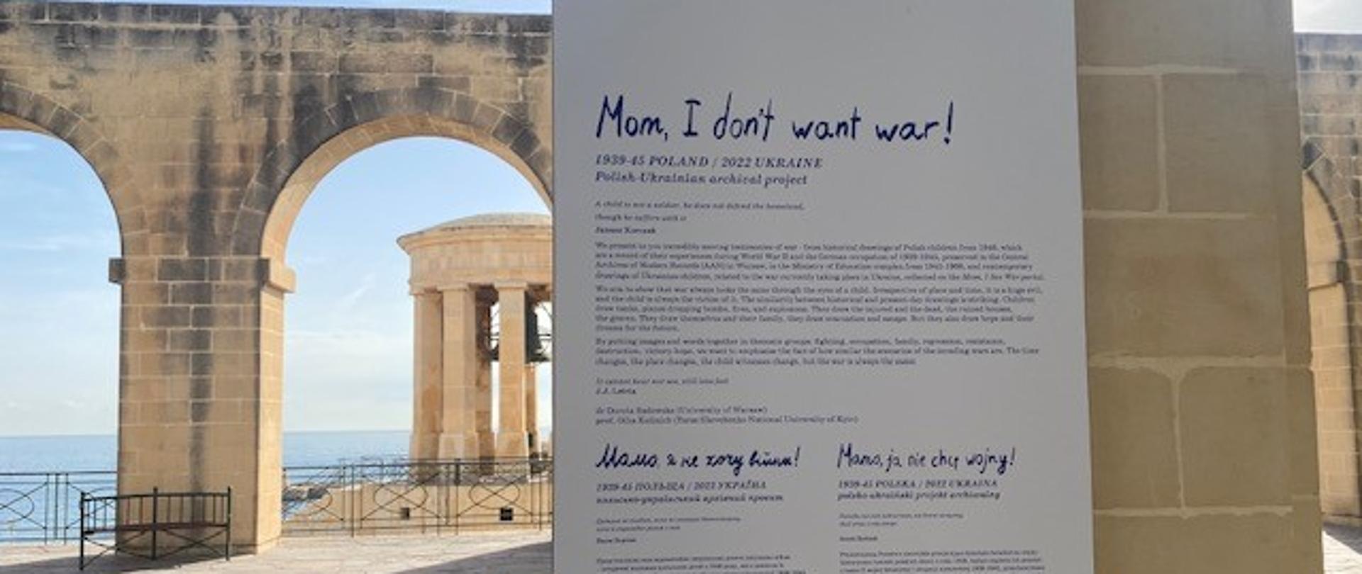 Wystawa "Mom, I don't want war"