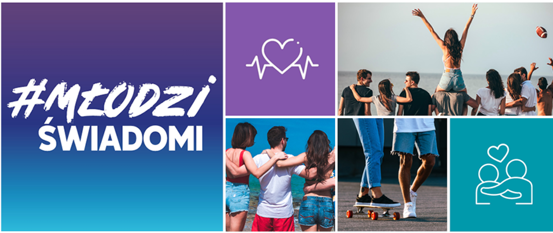 Plakat promujący program edukacyjny #młodziŚwiadomi