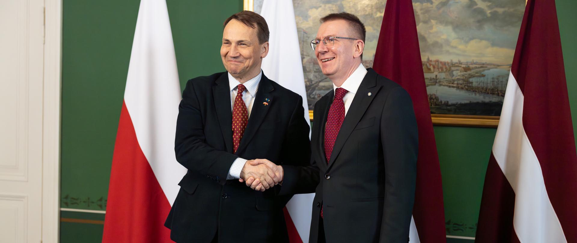 Minister Radosław Sikorski with the President of Latvia Edgars Rinkēvičs
