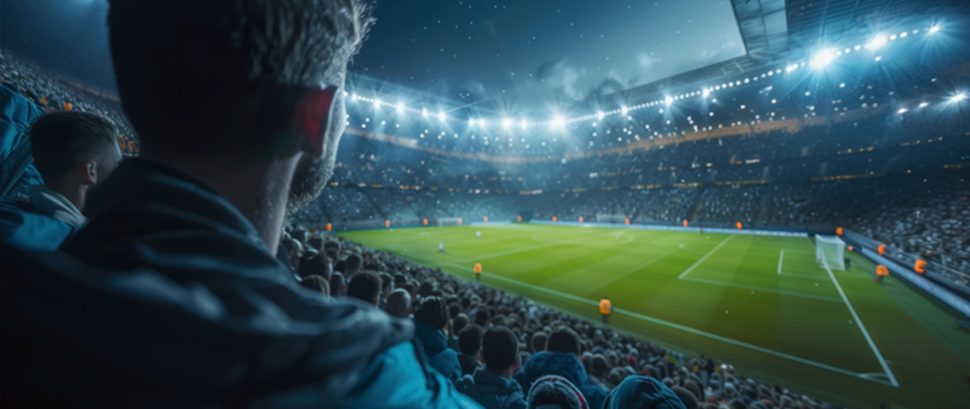 Stadion piłkarski z trybunami