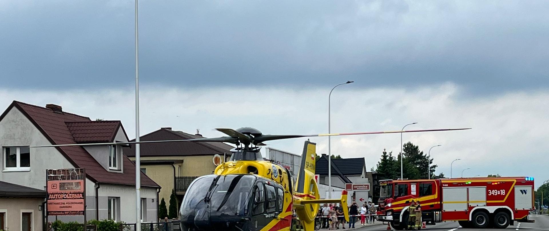 Wypadek drogowy z udziałem motocykla i samochodu osobowego na ul. Wrocławskiej w Kaliszu
