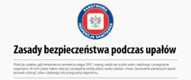 Zasady postępowania podczas upałów ulotka informacyjna