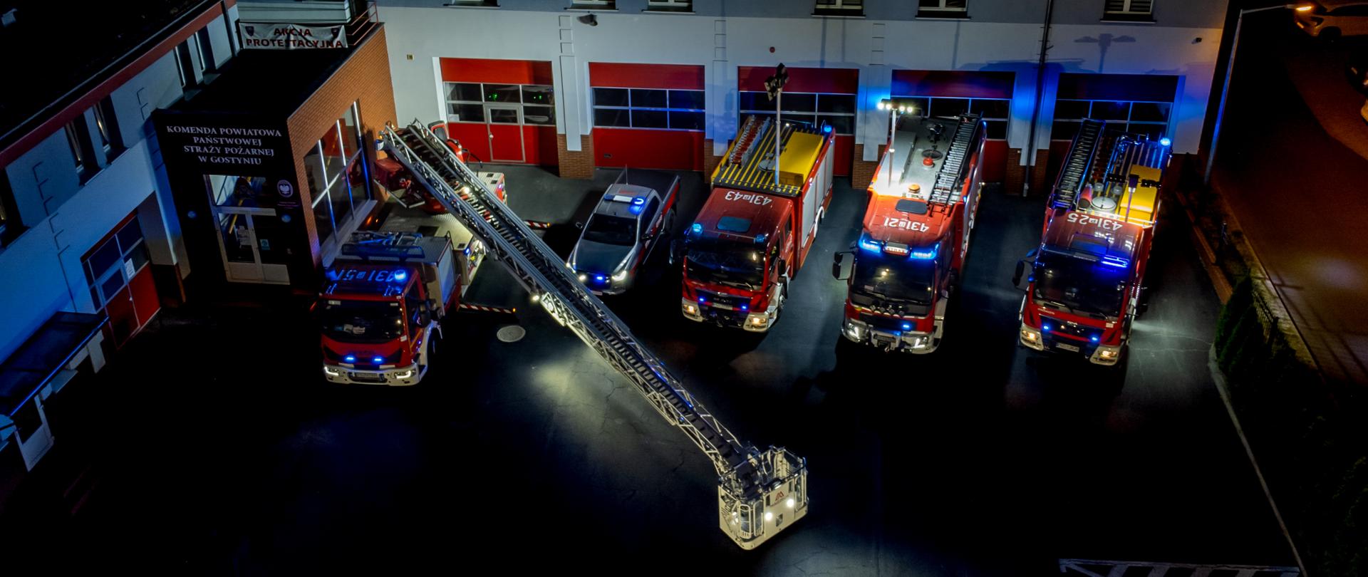 pojazdy JRG Gostyń z lotu ptaka