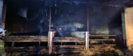 Pożar budynku inwentarskiego w Wiosce