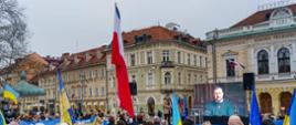 Wiec poparcia dla Ukrainy w 1. rocznicę wojny 24.02.2023