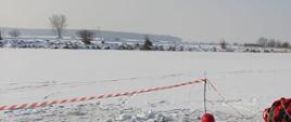 Komenda Powiatowa PSP w Pińczowie zorganizowała ćwiczenia praktyczne z zakresu ratownictwa lodowego na terenie zalewu wodnego Ośrodka Sportu i Rekreacji w Pińczowie