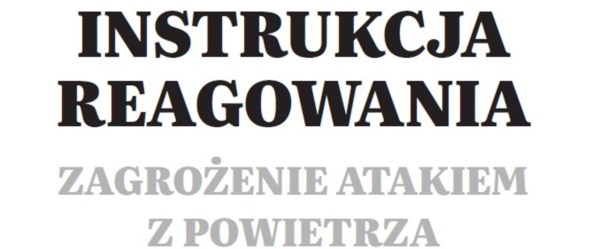 Tytułowe zdjęcie instrukcja reagowania na zagrożenia atakiem z powietrza