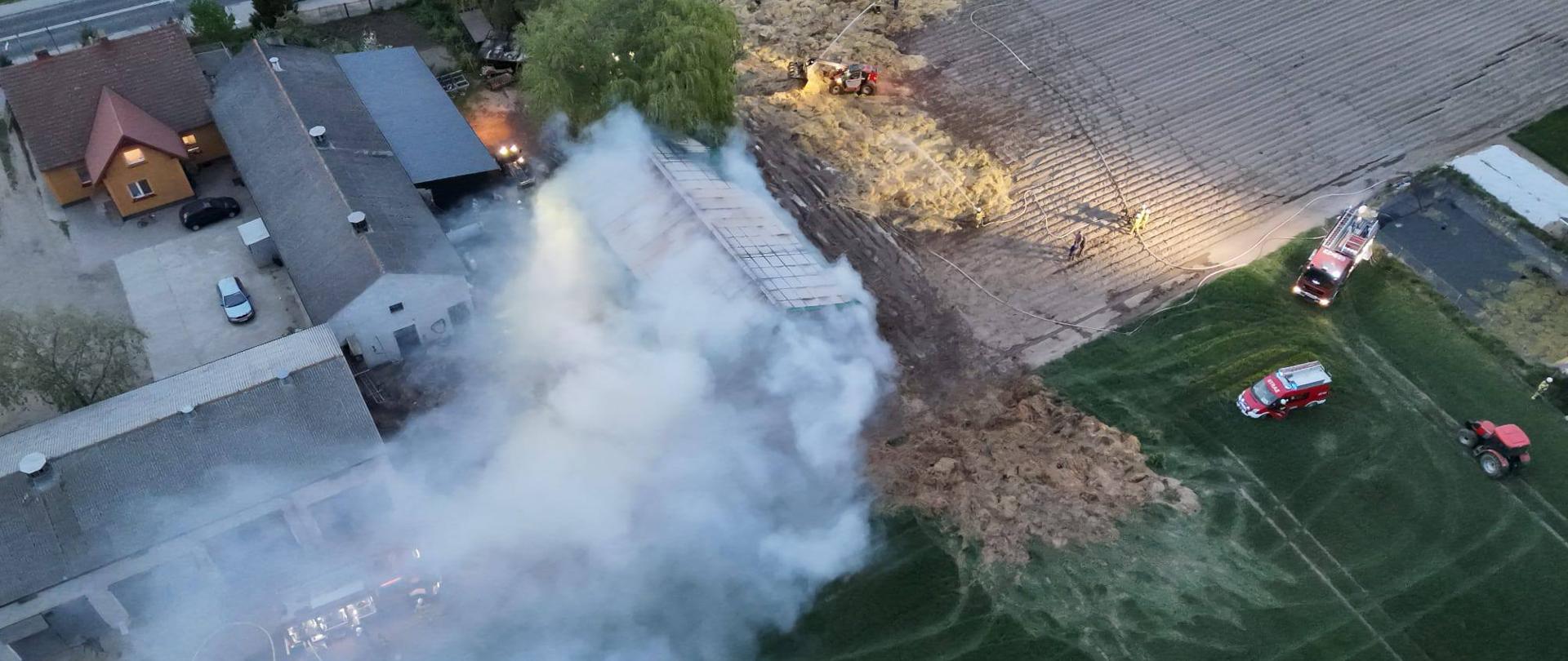 Pożar budynku gospodarczego