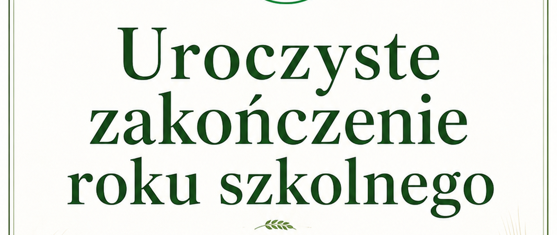 Plakat - Zakończenie 2026