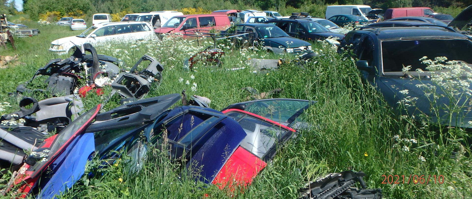 Pojazdy, które uległy już demontażowi.