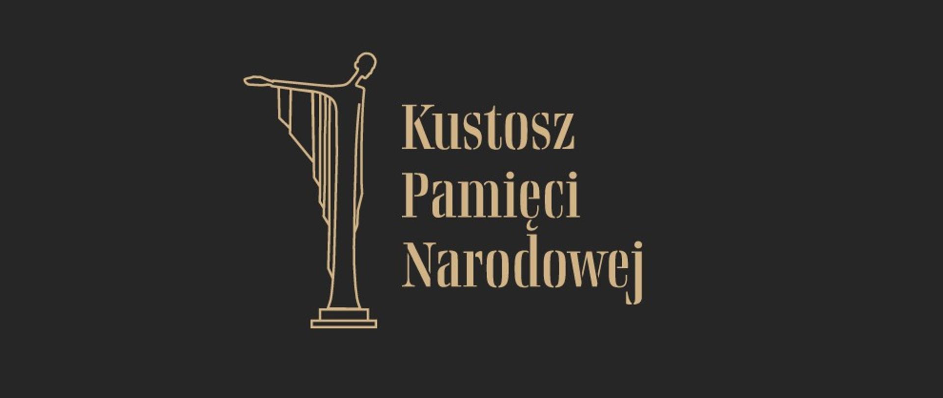 grafika - na czarnym tle napis kustosz pamięci narodowej