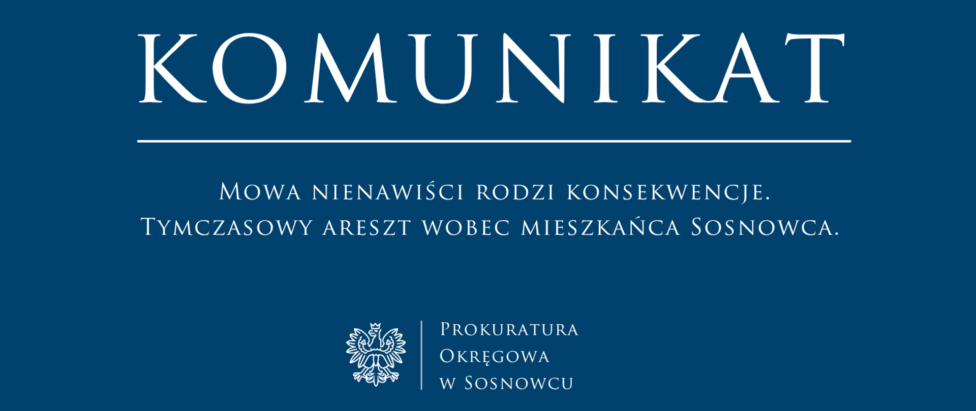Mowa nienawiści rodzi konsekwencje. Tymczasowy areszt wobec mieszkańca Sosnowca.