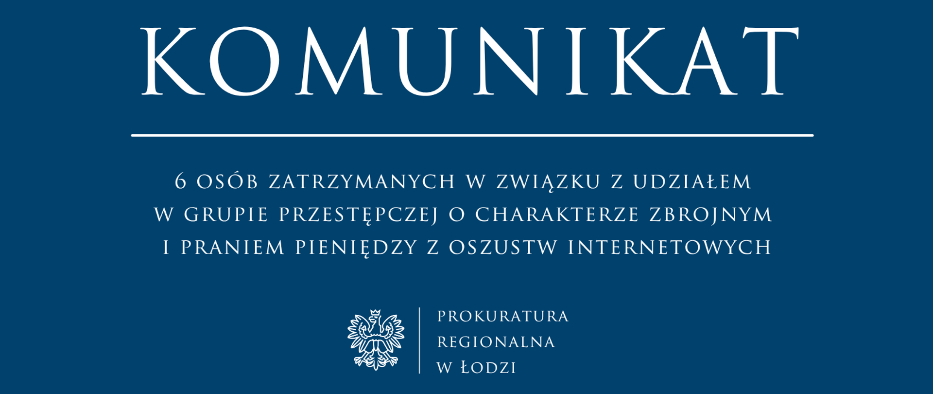 Komunikat Prokuratury Regionalnej w Łodzi 2026-10-23
