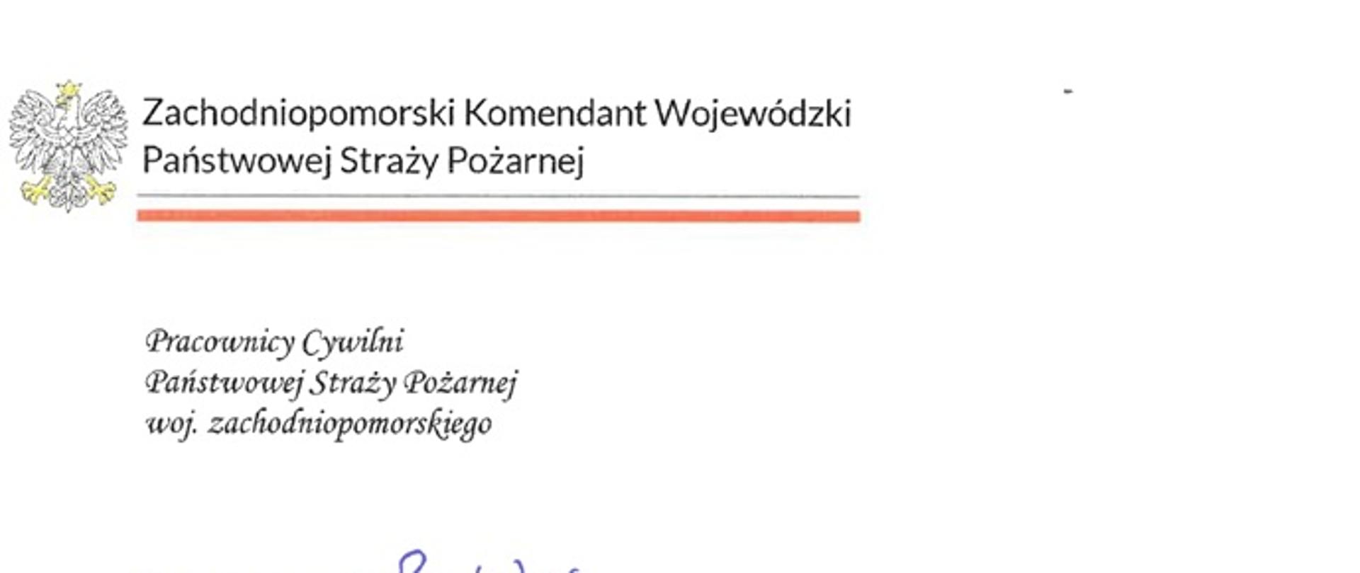 List skierowany do pracowników cywilnych, w podziękowaniu za ich służbę.