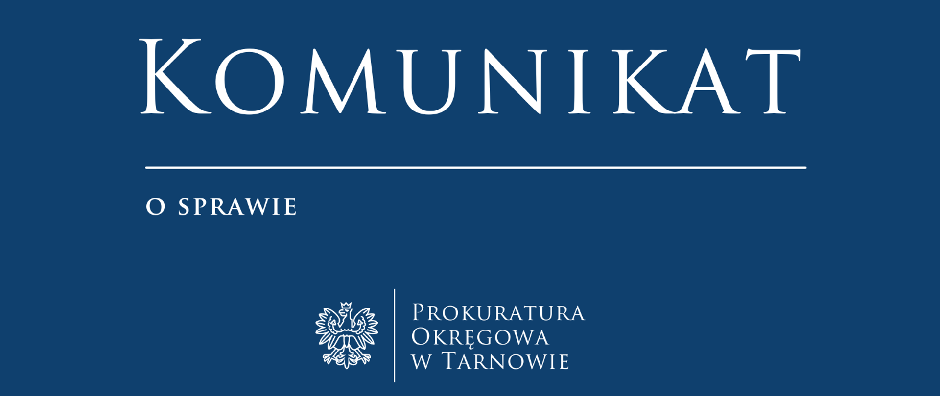 komunikat o sprawie