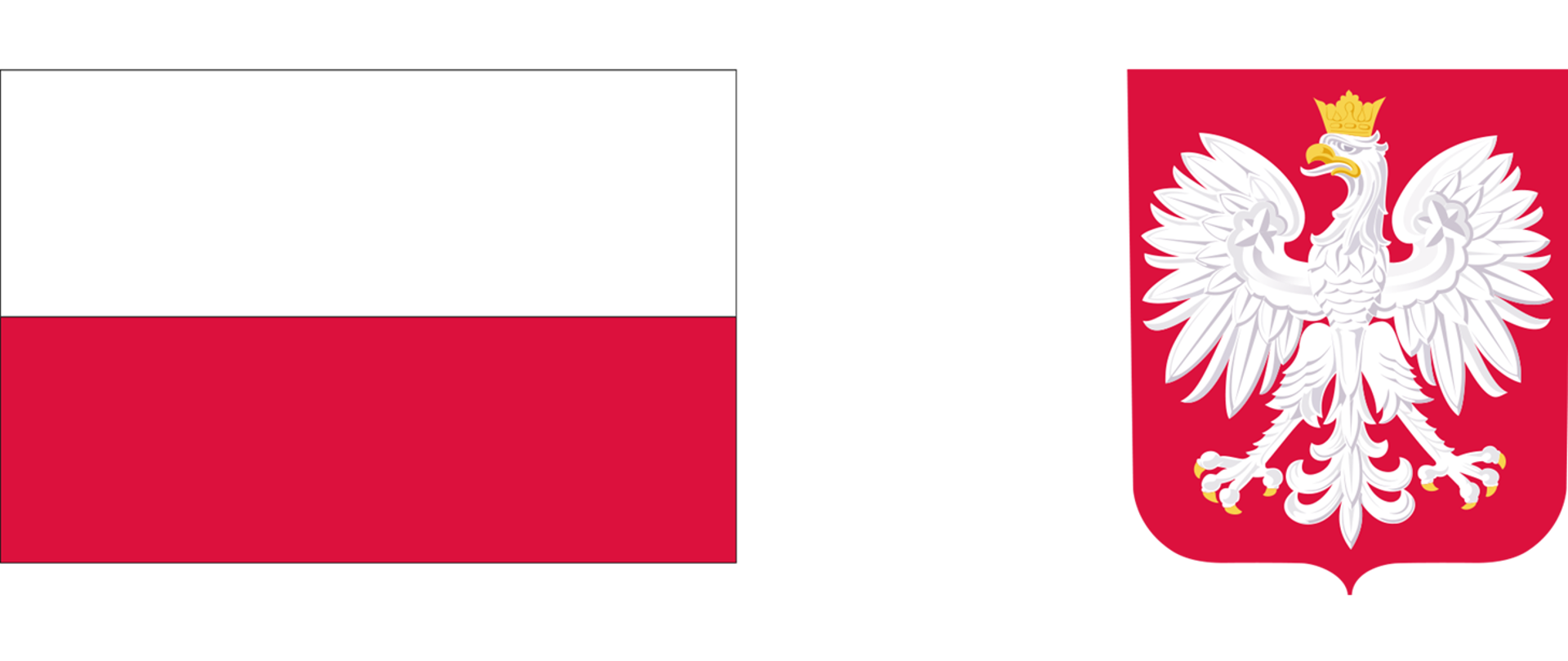 Grafika z polską flaga i polskim godłem