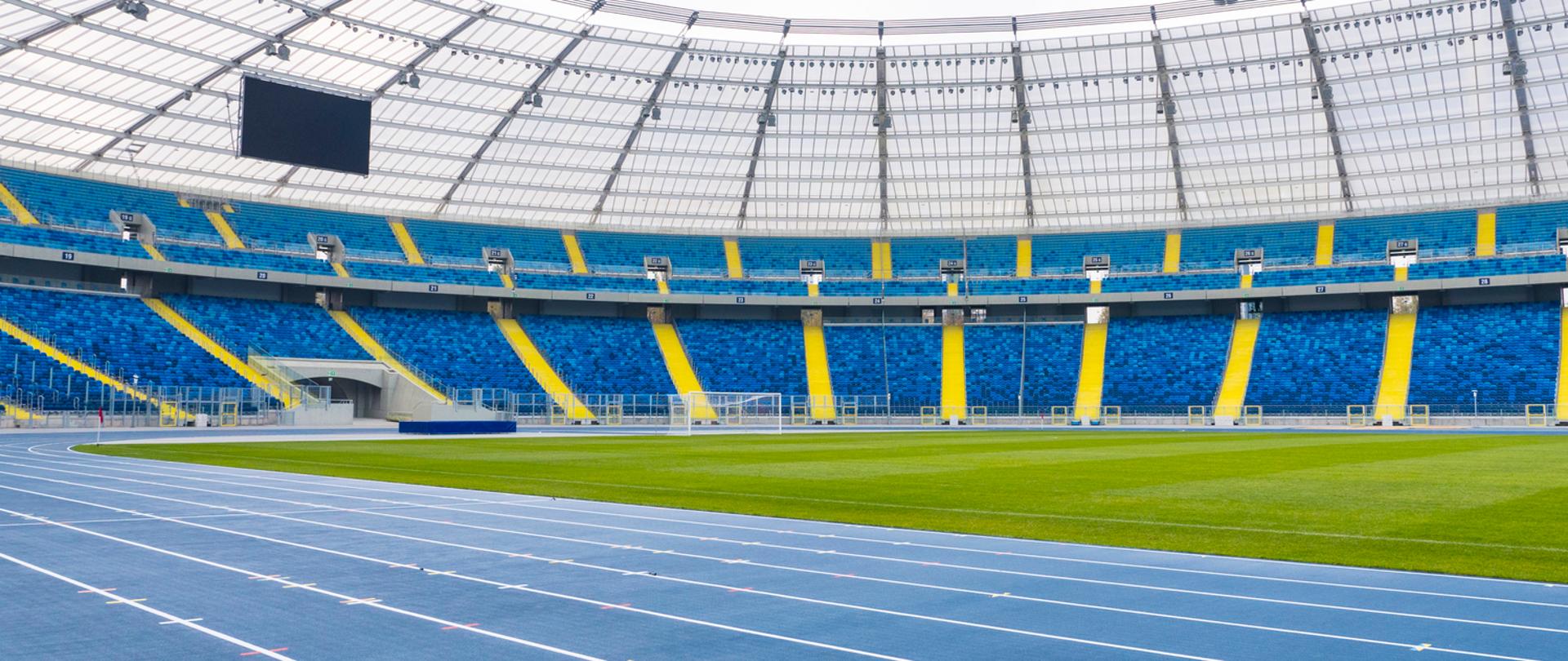 Widok na bieżnię Stadionu Śląskiego