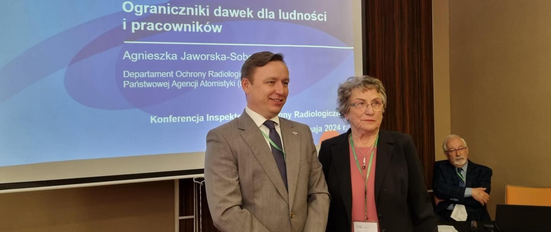 Andrzej Głowacki, President of the National Atomic Energy Agency, Maria Kubicka, President of the Association of Radiological Protection Inspectors during the SIOR Conference