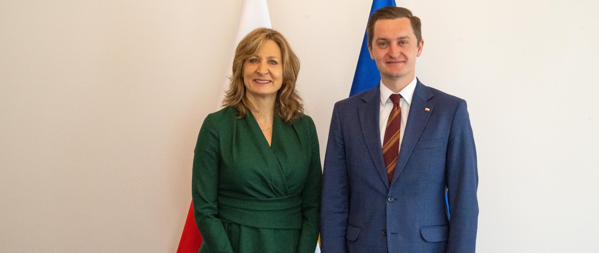 Spotkanie wiceministra Sebastiana Kalety z przedstawicielką Departamentu Stanu USA 