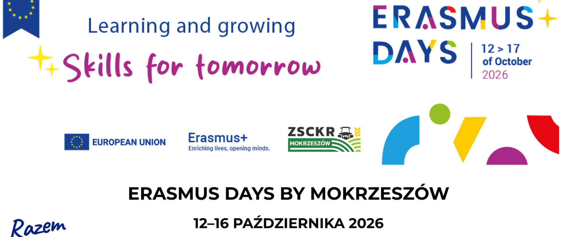 Plakat promujacy cykl wydarzeń w ramach Erasmus Days 2026