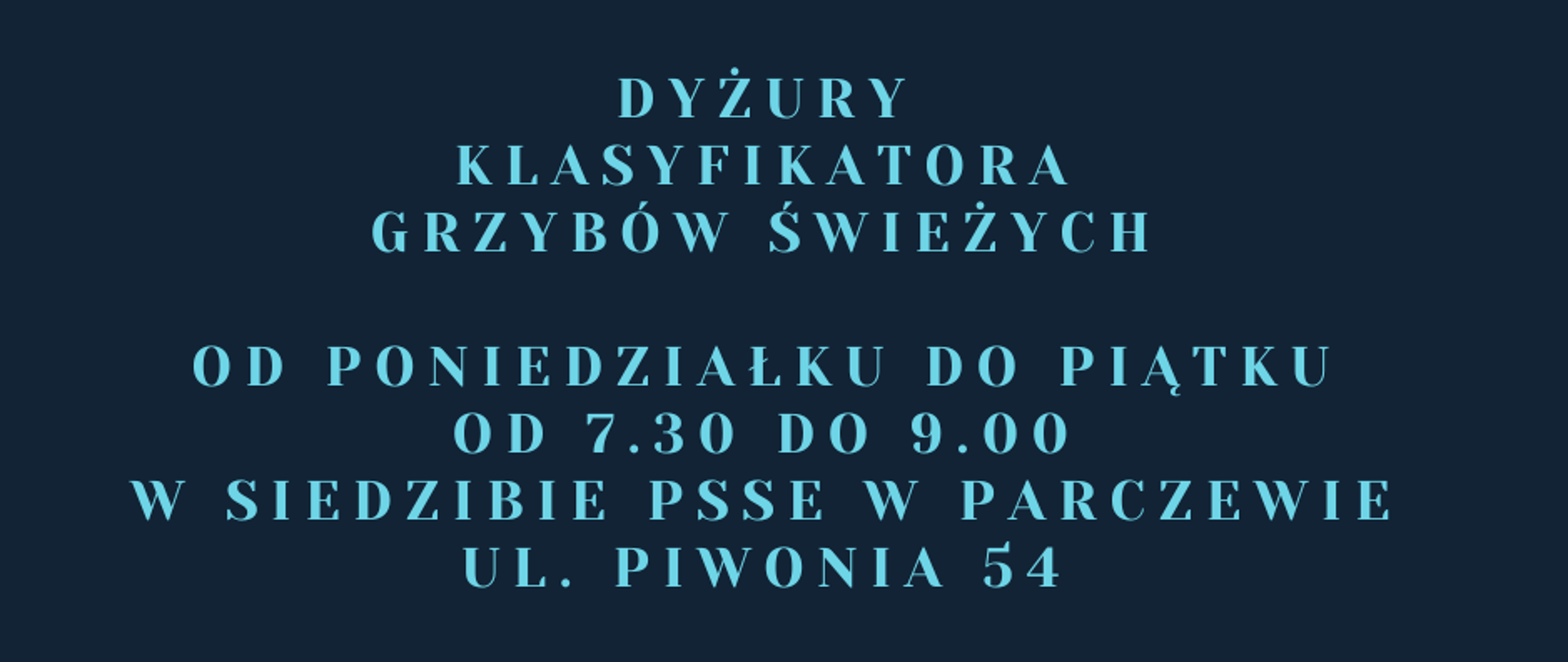 Dyżury grzyboznawcy 