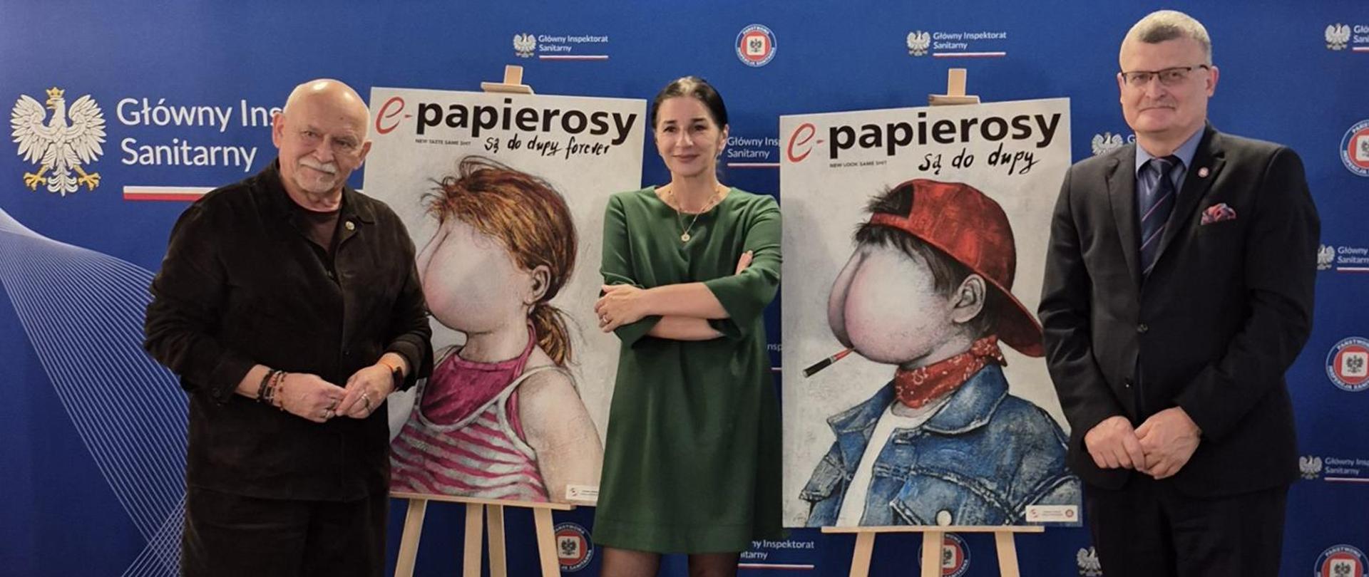 Grafika przedstawia zdjęcie Głównego Inspektora Sanitarnego, Andrzeja Pagowskiego, dr Magdaleny Cedzyńskiej