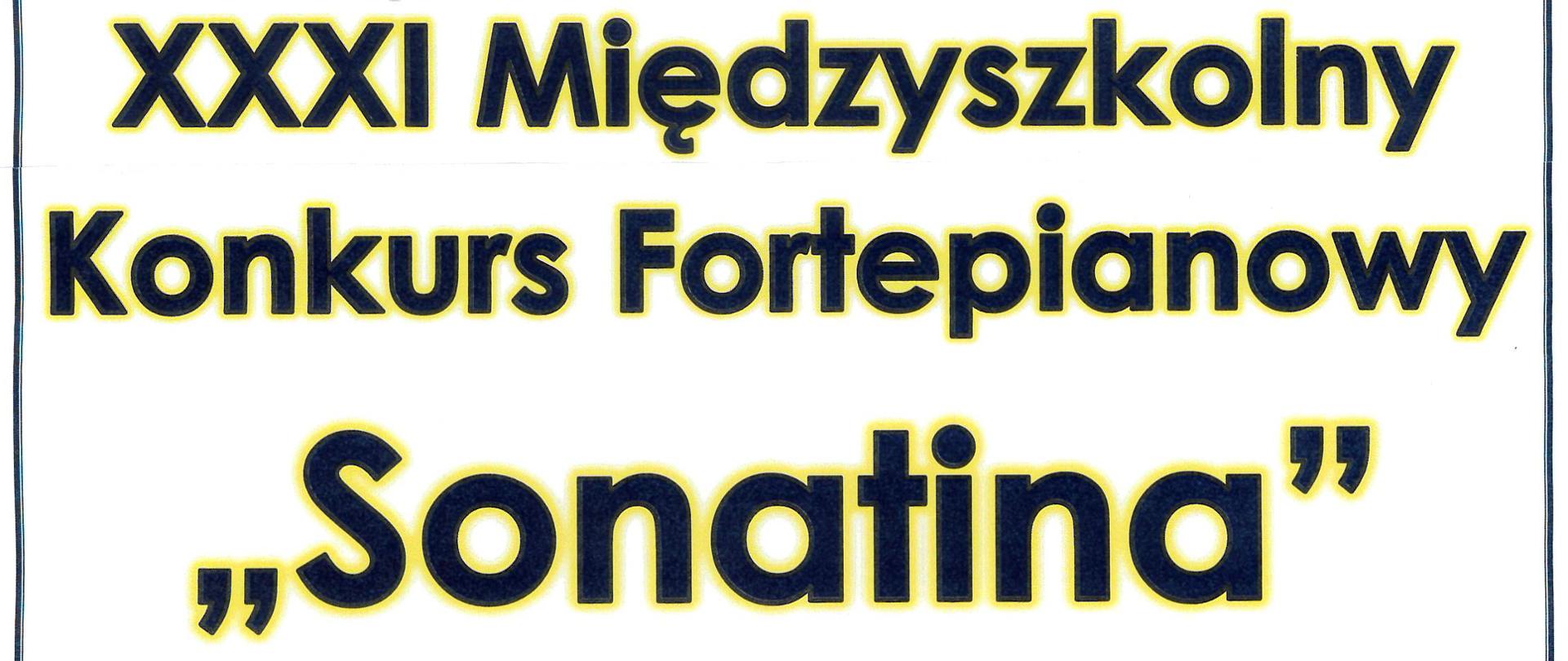 Plakat informujący o XXXI Między-szkolnym Konkursie Fortepianowym „Sonatina”, który odbędzie się 25 marca 2026 roku. Wydarzenie organizowane jest przez Państwową Szkołę Muzyczną I st. im. I. J. Paderewskiego w Choszcznie, we współpracy z placówkami ze Stargardu i Goleniowa.
Szczegóły wizualne:
Główna grafika: W górnej części znajduje się ilustracja otwartego czarnego fortepianu, z którego wypływa kolorowa, falująca pięciolinia z nutami.
Logotypy: Na dole widnieją herby Powiatu Choszczeńskiego i Miasta Choszczno oraz logo Rady Rodziców szkoły muzycznej.
Patronat: Plakat zawiera informację o patronacie honorowym Starosty Choszczeńskiego, Wioletty Kaszak.