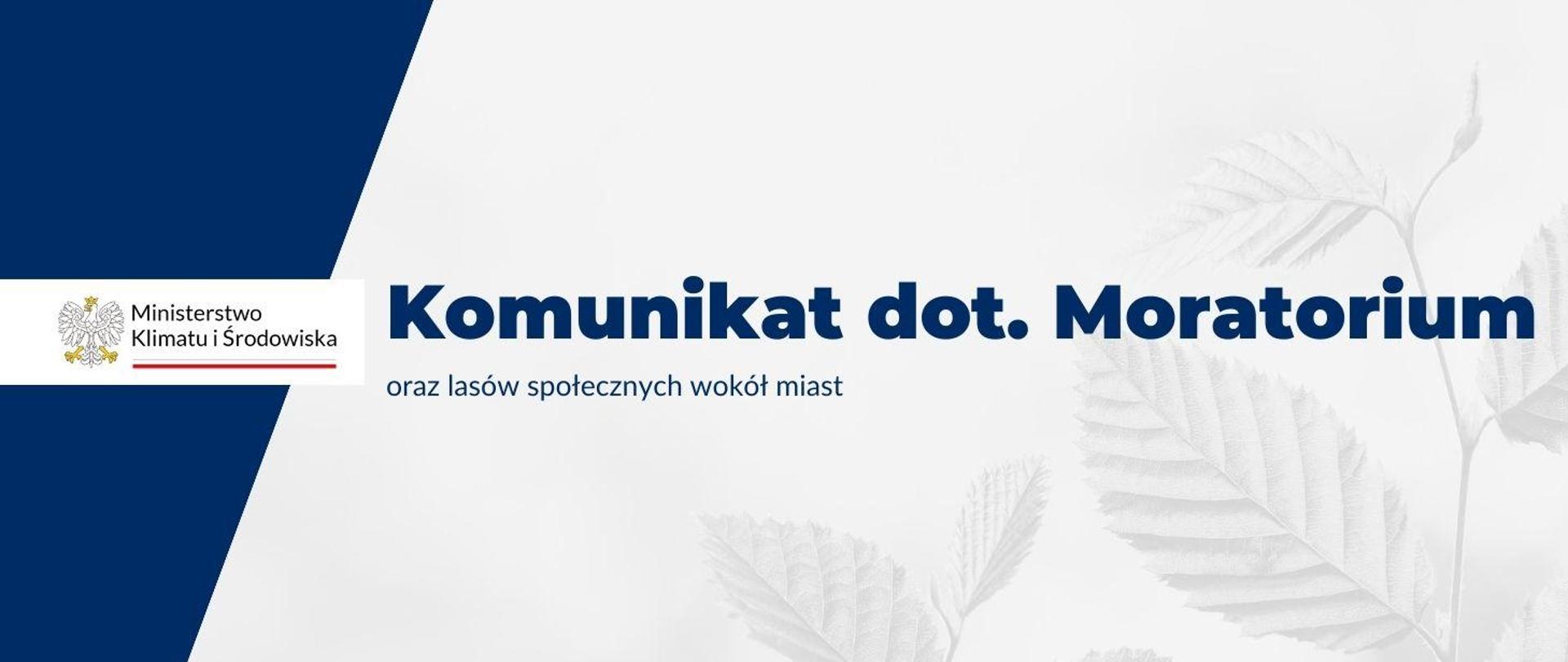 Komunikat dot. Moratorium oraz lasów społecznych wokół miast 