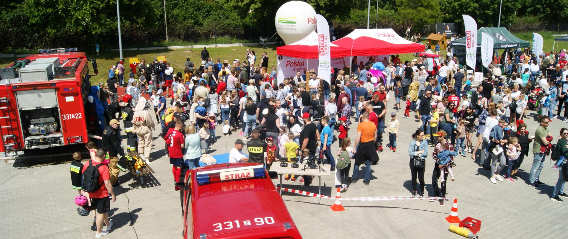 Festyn z okazji Dnia Dziecka z lotu ptaka na JRG1