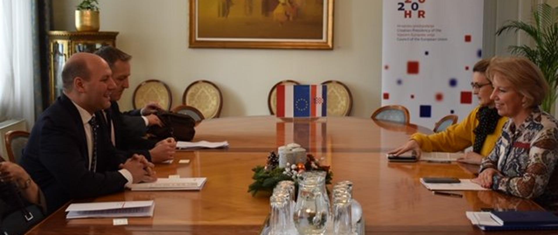 Wiceminister Szymon Szynkowski vel Sęk z wizytą w Zagrzebiu