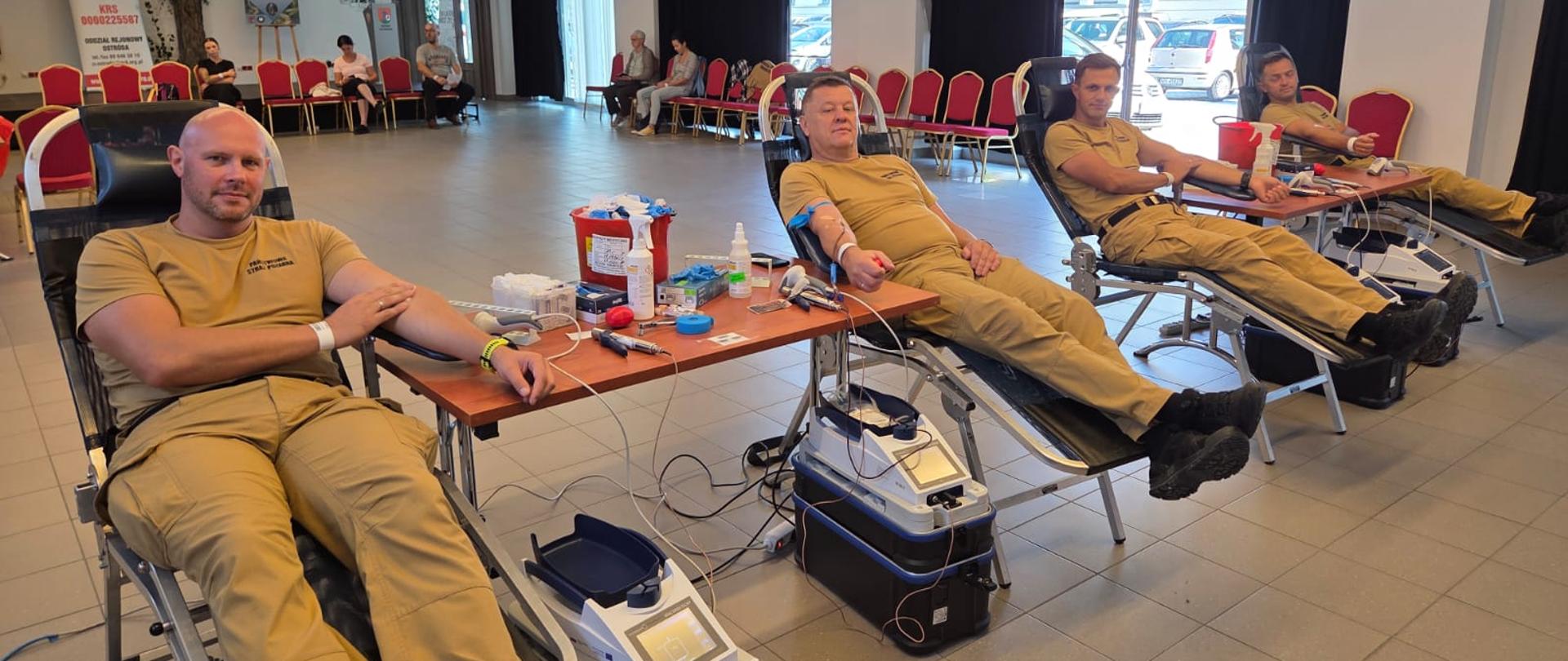 Zbiórka krwi dla strażaka