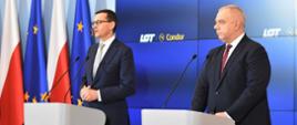 Premier Mateusz Morawiecki i Wicepremier Jacek Sasin