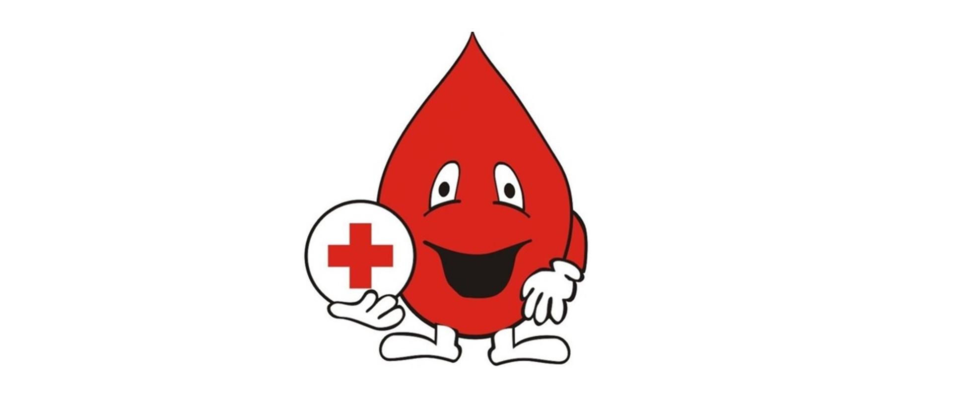 Zdjęcie przedstawia symbol HDK - kroplę krwi