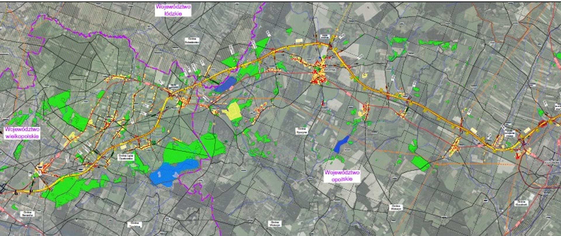 Orientacja z przebiegiem wariantu W2B
