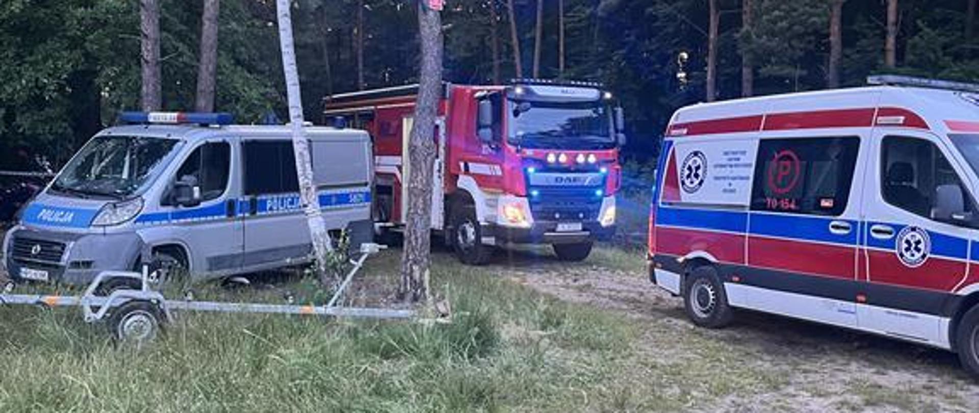 Działania ratownicze na zbiorniku wodnym w gminie Osiek 