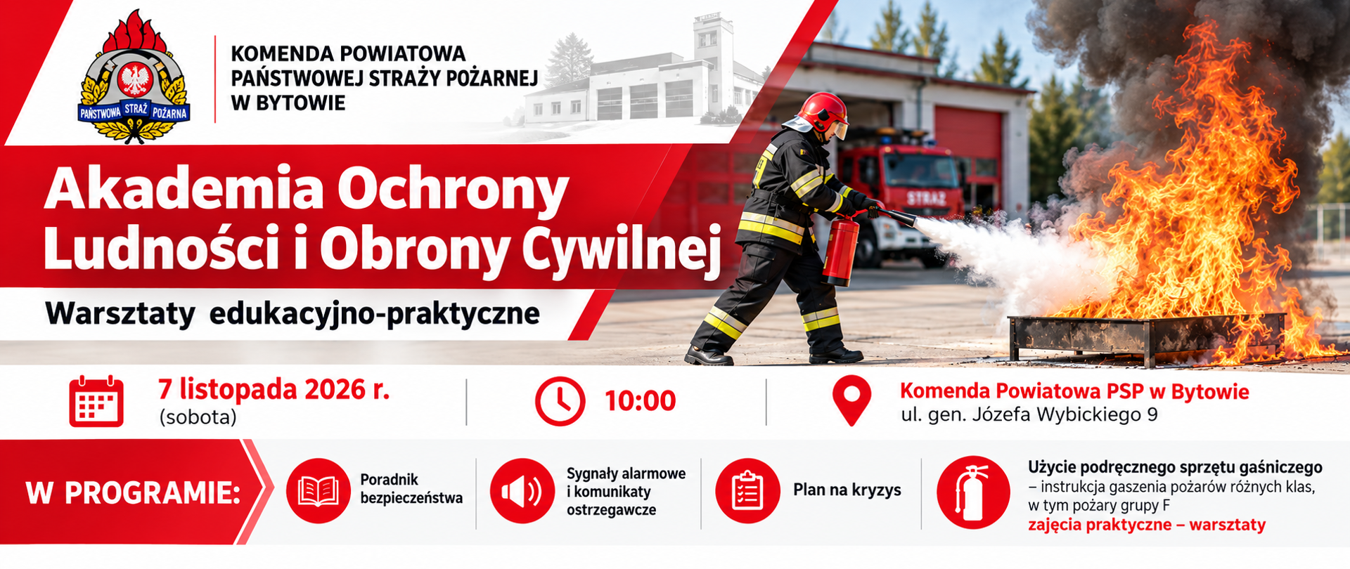 Plakat Akademia Ochrona Ludności i Obrona Cywilna