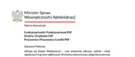 Życzenia Wielkanocne Ministra Spraw Wewnętrznych i Administracji