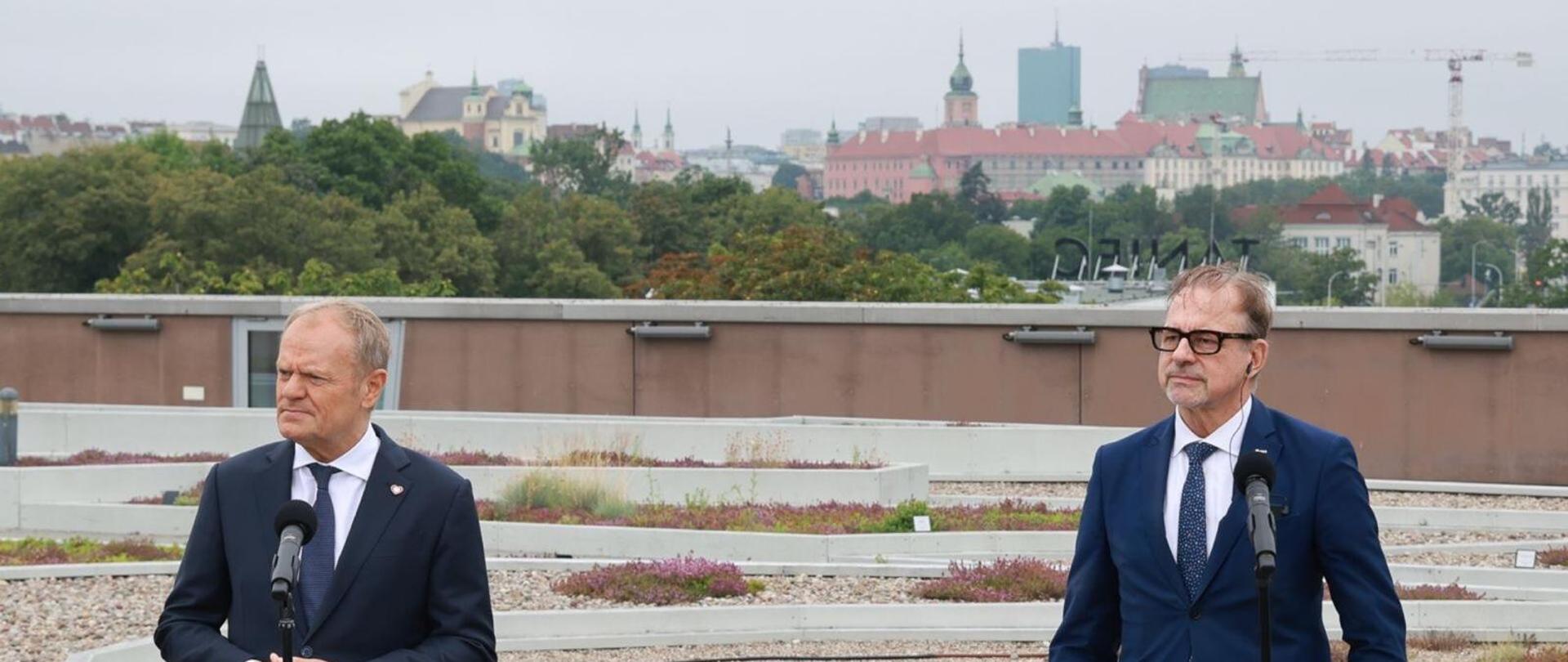 Premier Donald Tusk z Dyrektorem Generalnym Europejskiej Agencji Kosmicznej (ESA) Josefem Aschbacherem