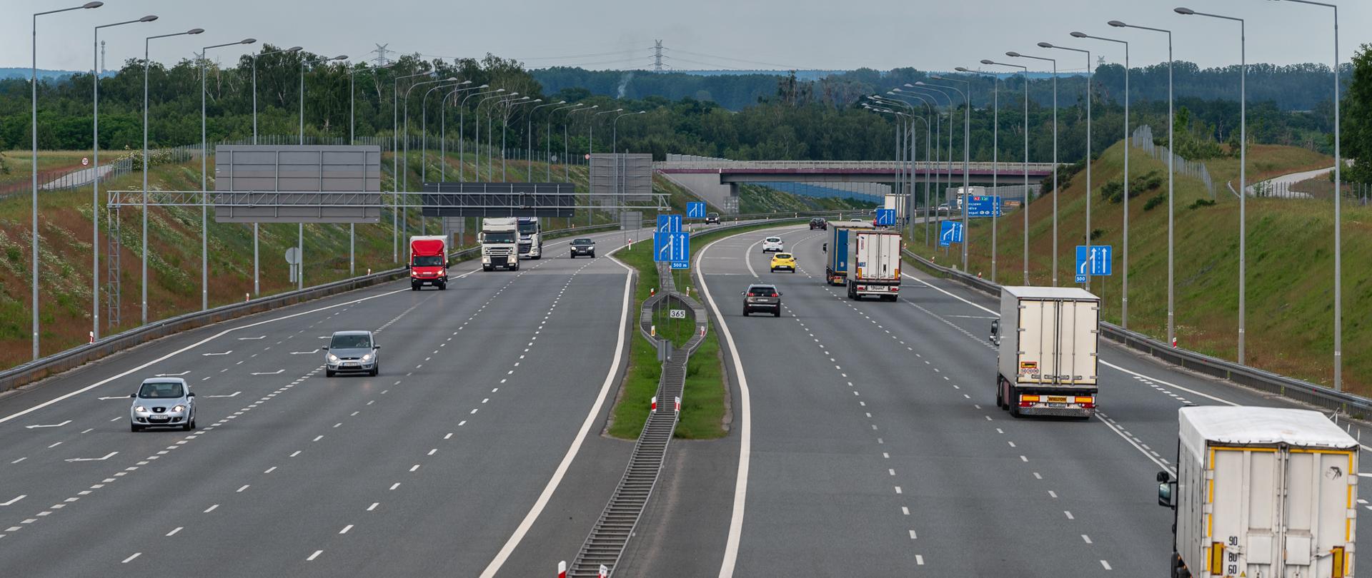 A2 w okolicy węzła Łódź Północ