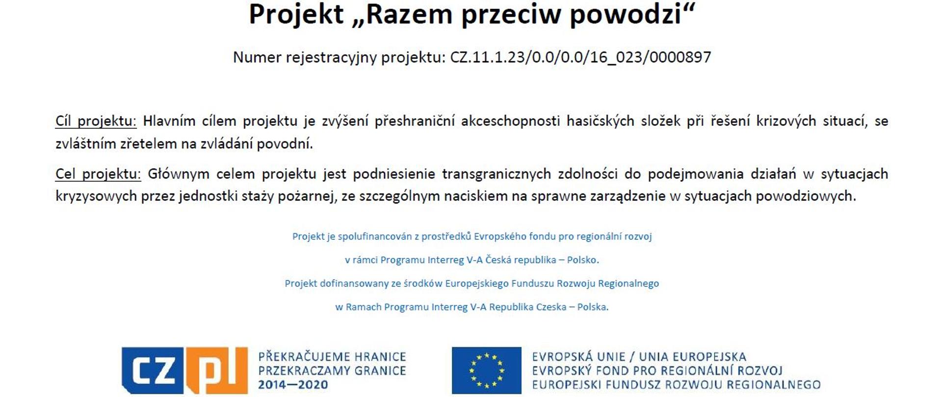 Plakat projektu "Razem przeciw powodzi"