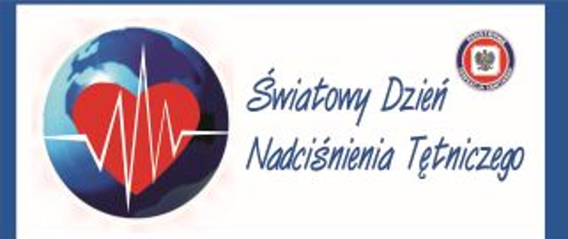 Baner informujący o Światowym Dniu Nadciśnienia Tętniczego