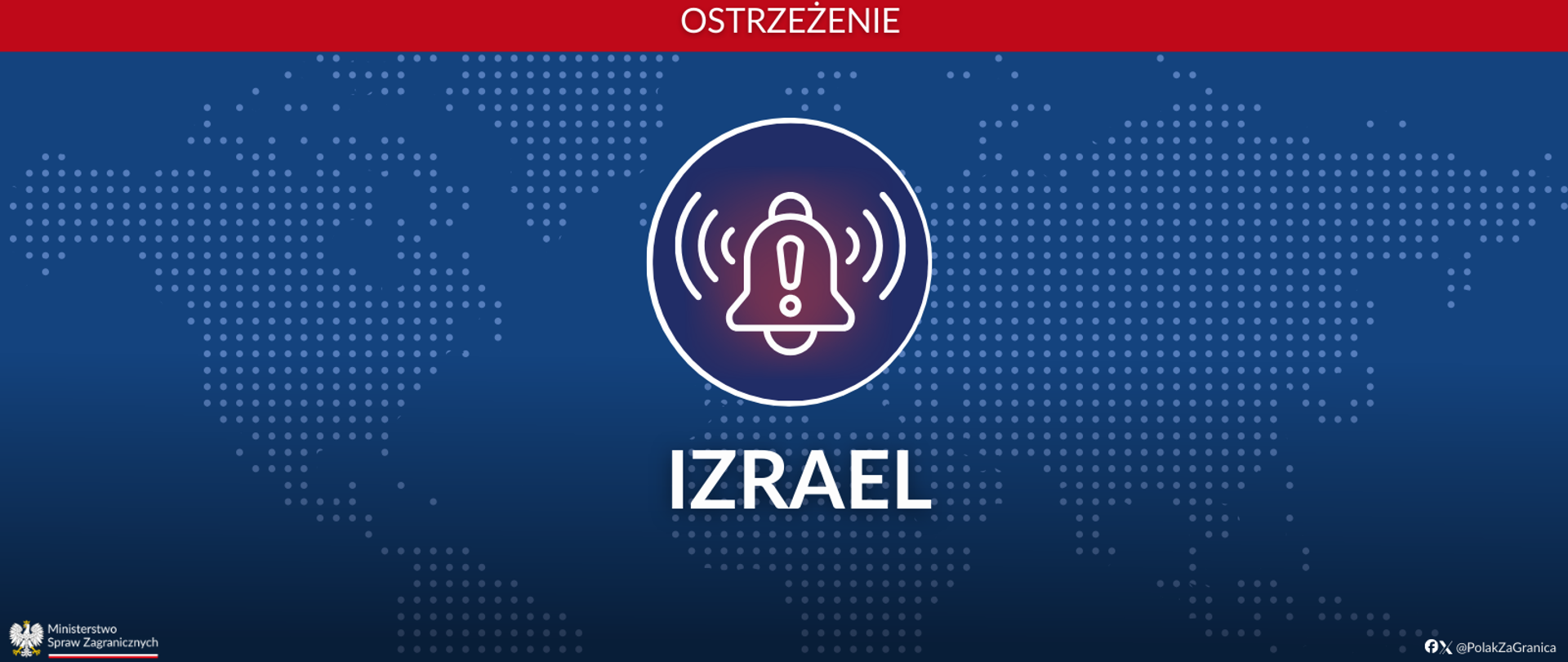 alert ostrzegawczy na granatowym tle, napis ostrzeżenie 