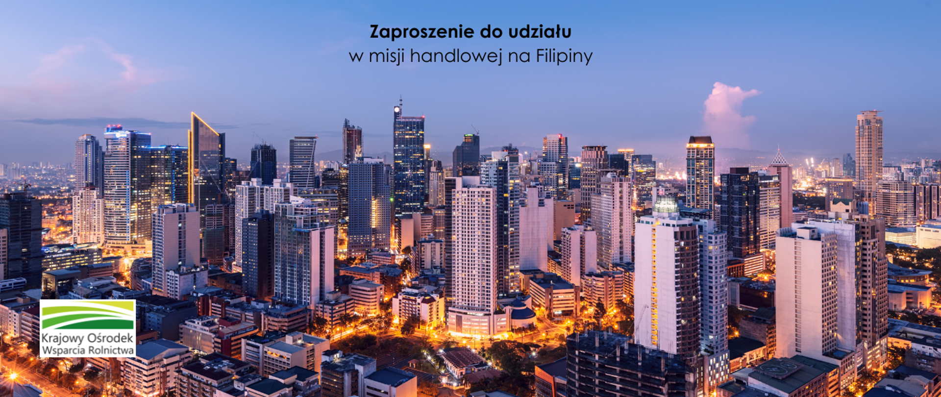 Zaproszenie do udziału w misji handlowej na Filipiny