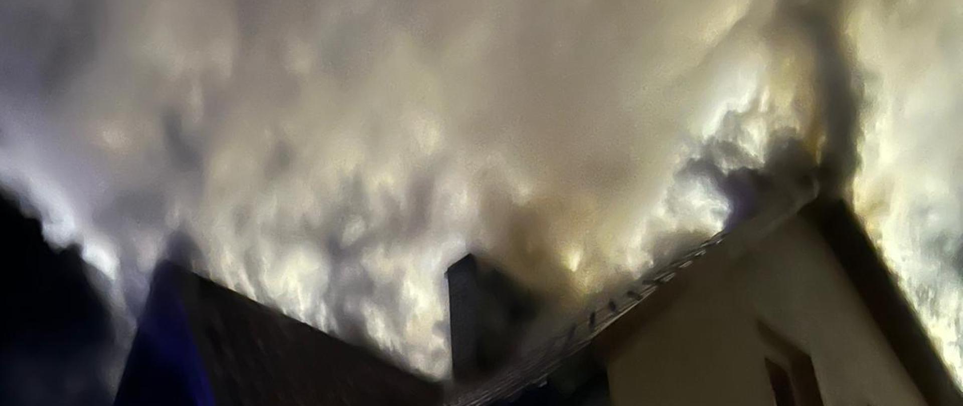 Pożar domu jednorodzinnego