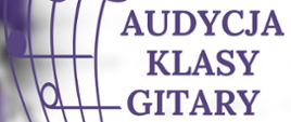 Na zdjęciu po lewej stronie znajduje się pięciolinia z nutami w orientacji pionowej. Po prawej stronie widnieje napis "Audycja klasy"